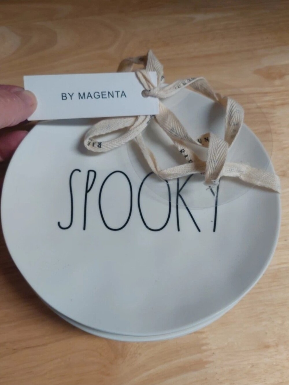 Rae Dunn By Magenta "Spooky" Melamine Desert Plates Set Of 4 - Picture 1 of 3